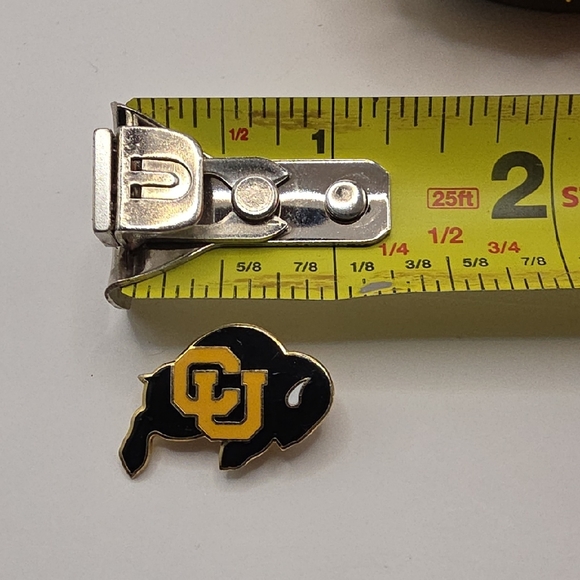 CU Buffaloes Black and Gold Metal Lapel Pin - Picture 3 of 3